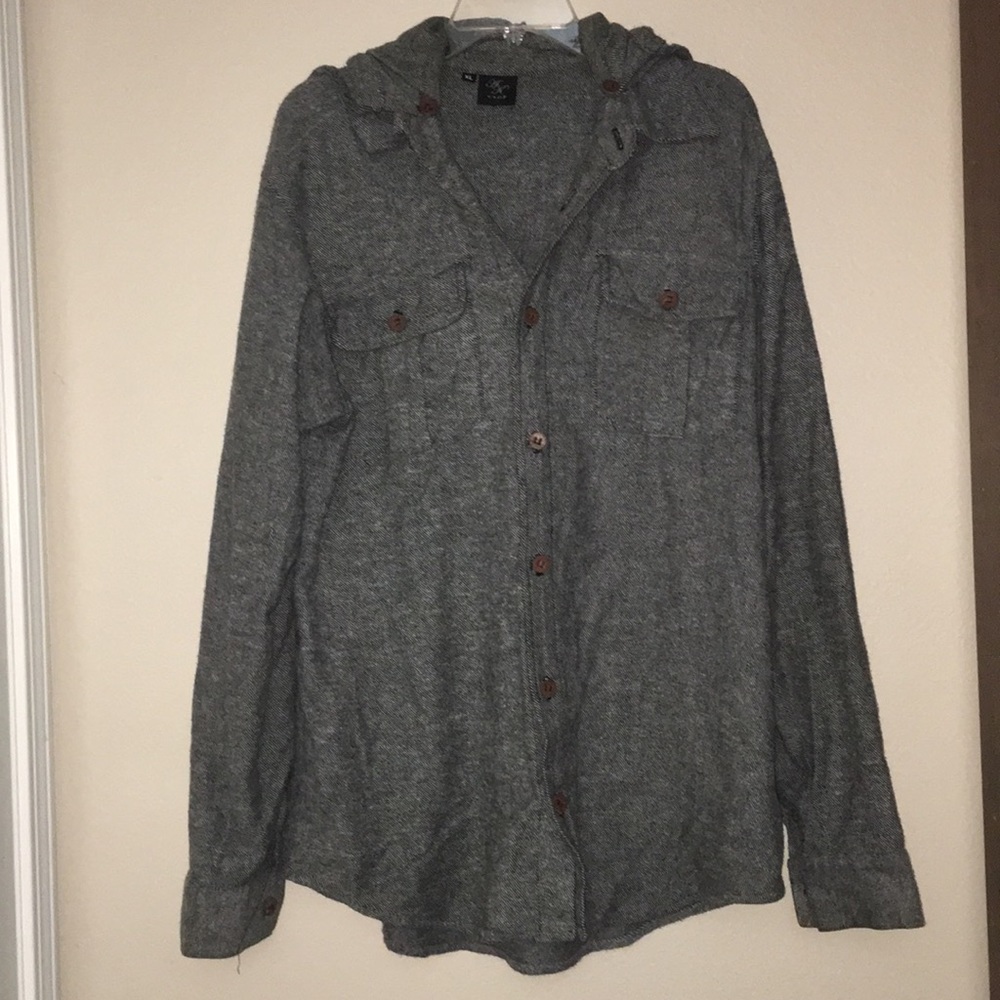 Hooded button up shirt/jacket
